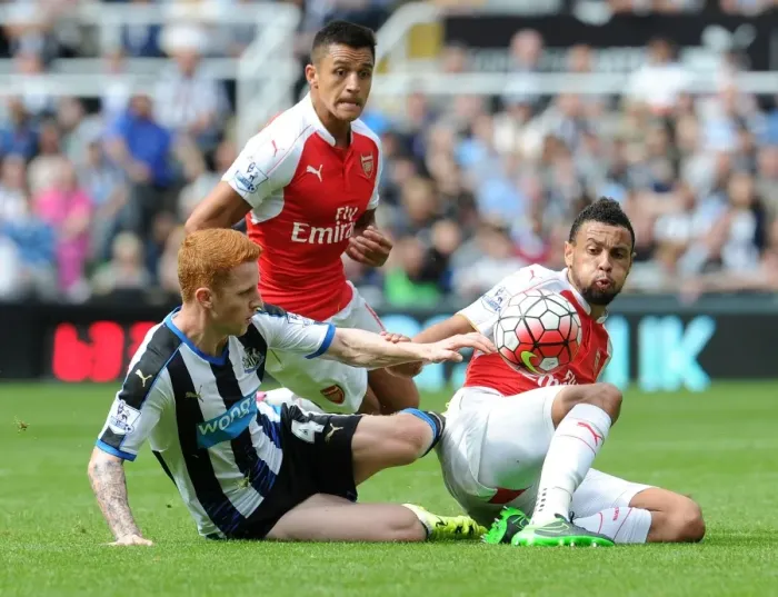 Framed Print : Coquelin's Crunching Tackle: Sanchez Chases Down Colback in Intense Arsenal-Newcastle Clash, 2015-16 Premier League Framed Print : Coquelin's Crunching Tackle: Sanchez Chases Down Colback in Intense Arsenal-Newcastle Clash, 2015-16 Premier League