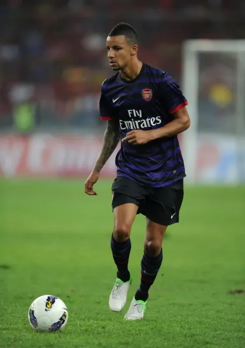 Framed Print : Craig Eastmond in Action: Arsenal vs Malaysia XI (2012)