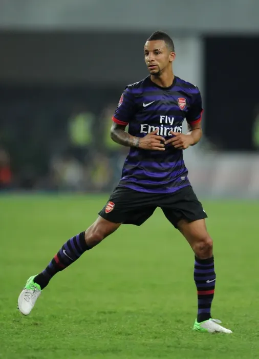 Framed Print : Craig Eastmond in Action: Arsenal vs Malaysia XI (2012)
