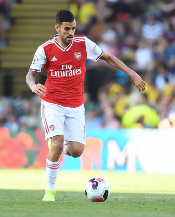 Framed Print : Dani Ceballos in Action: Arsenal vs. Watford, Premier League 2019-20