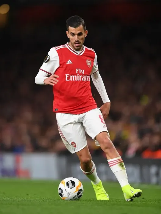 Framed Print : Dani Ceballos in Action: Arsenal vs. Standard Liege, Europa League 2019-20