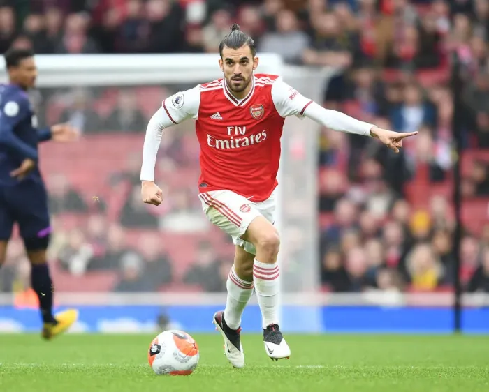 Framed Print : Dani Ceballos in Action: Arsenal vs. West Ham United, Premier League 2019-2020