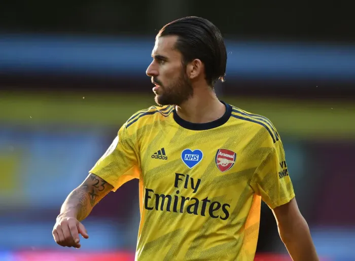 Framed Print : Dani Ceballos in Action: Arsenal vs. Aston Villa, Premier League 2019-2020