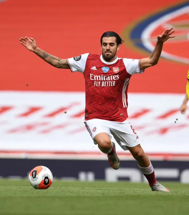 Framed Print : Dani Ceballos in Action: Arsenal vs. Watford, Premier League 2019-20