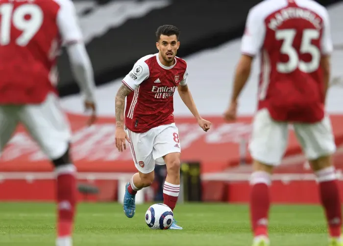 Framed Print : Dani Ceballos in Action: Arsenal vs. West Bromwich Albion (2020-21) - Emirates Stadium (Behind Closed Doors)