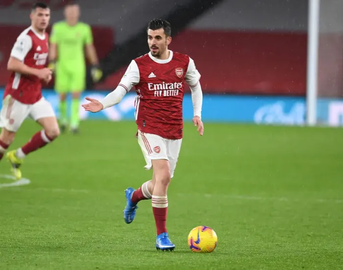 Framed Print : Dani Ceballos in Action: Arsenal vs Leeds United, Premier League 2020-21