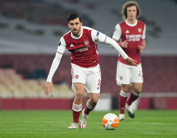 Framed Print : Dani Ceballos in Action: Arsenal vs Molde FK, Europa League 2020-21