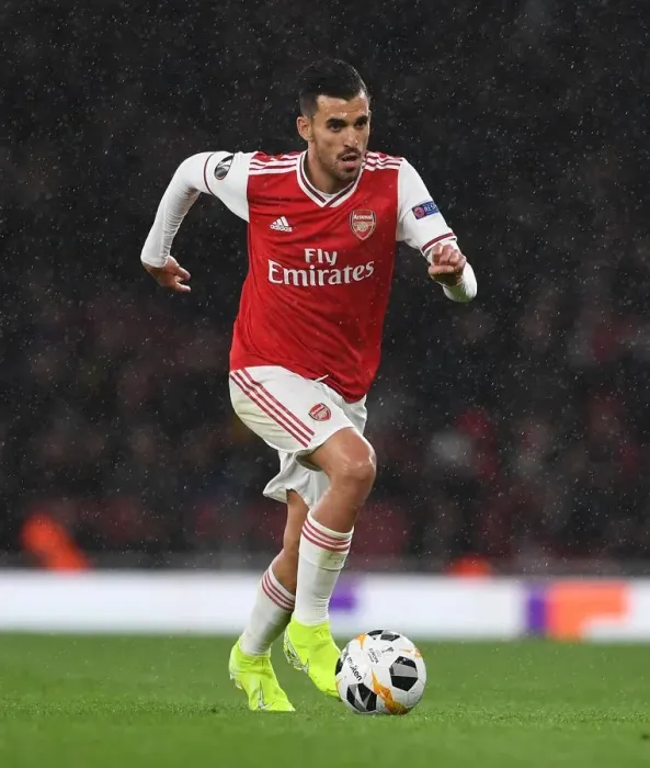Framed Print : Dani Ceballos in Action: Arsenal vs Standard Liege, Europa League 2019-20