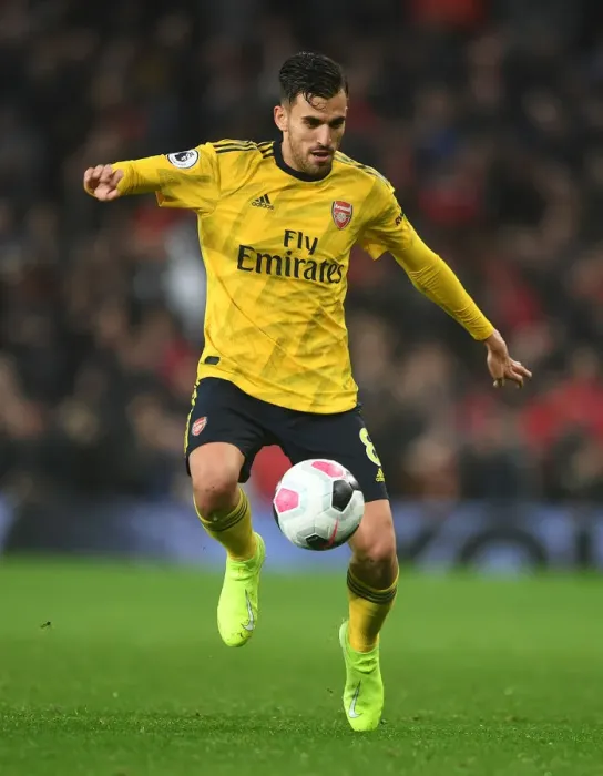 Framed Print : Dani Ceballos in Action: Manchester United vs. Arsenal, Premier League 2019-20