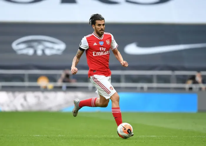 Framed Print : Dani Ceballos in Action: Tottenham vs. Arsenal, Premier League 2019-2020