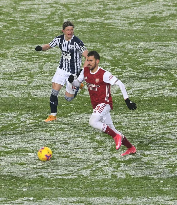 Framed Print : Dani Ceballos Under Intense Pressure: A Battle Against West Bromwich Albion, Premier League 2020-21 Framed Print : Dani Ceballos Under Intense Pressure: A Battle Against West Bromwich Albion, Premier League 2020-21