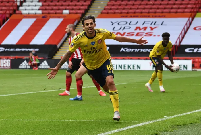 Framed Print : Dani Ceballos Scores Arsenal's Second Goal: FA Cup Quarterfinal vs Sheffield United Framed Print : Dani Ceballos Scores Arsenal's Second Goal: FA Cup Quarterfinal vs Sheffield United