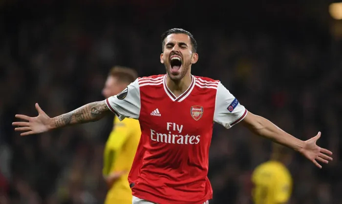 Framed Print : Dani Ceballos Scores His Fourth: Arsenal's Europa League Victory over Standard Liege Framed Print : Dani Ceballos Scores His Fourth: Arsenal's Europa League Victory over Standard Liege
