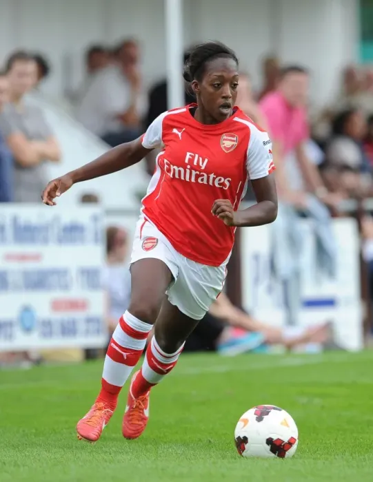Framed Print : Danielle Carter in Action: Arsenal Ladies vs. Millwall Lionesses - WSL Cup