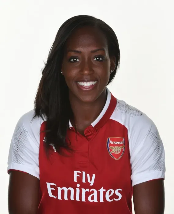 Framed Print : Danielle Carter at Arsenal Women's Team Photocall (2017) Framed Print : Danielle Carter at Arsenal Women's Team Photocall (2017)