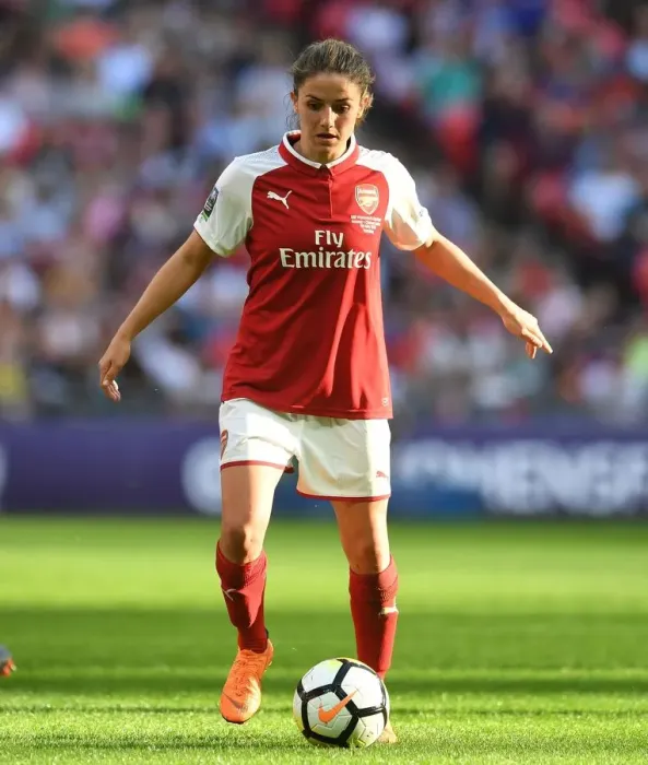 Framed Print : Danielle van Donk in Action at the Arsenal Women vs. Chelsea Ladies FA Cup Final