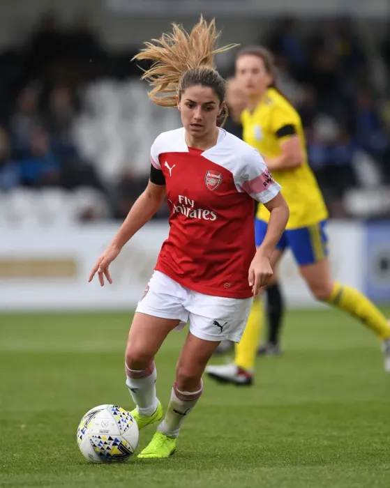 Framed Print : Danielle van de Donk in Action: Arsenal Women vs Birmingham City (2018-19)
