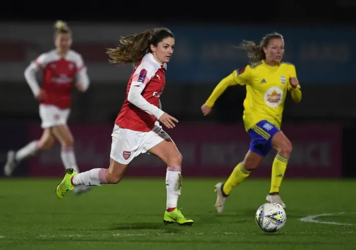 Framed Print : Danielle van de Donk in Action: Arsenal Women vs Birmingham City Women (FA WSL Cup)