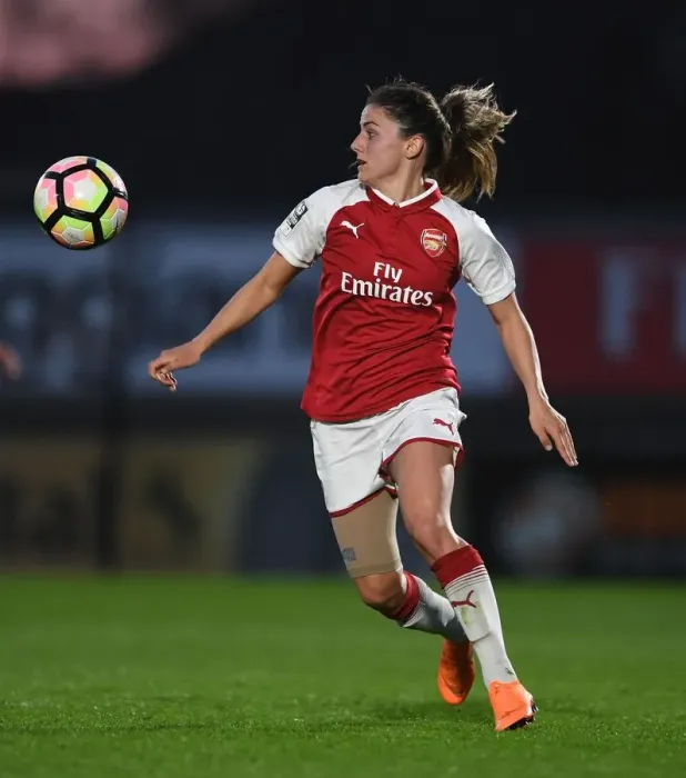 Framed Print : Danielle van de Donk in Action: Arsenal Women vs Reading Ladies (2018), WSL
