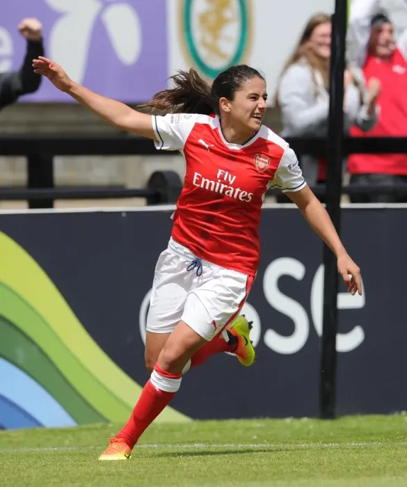 Framed Print : Danielle van de Donk celebrates scoring Arsenals 1st goal. Arsenal Ladies 2 Framed Print : Danielle van de Donk celebrates scoring Arsenals 1st goal. Arsenal Ladies 2