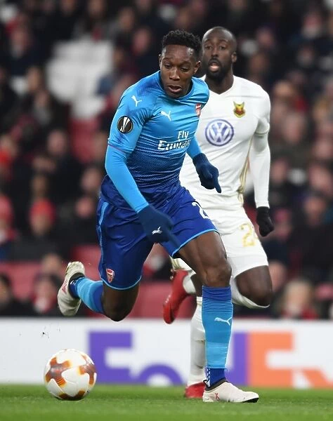 Danny Welbeck in Action for Arsenal against Östersunds FK, UEFA Europa League 2017-18
