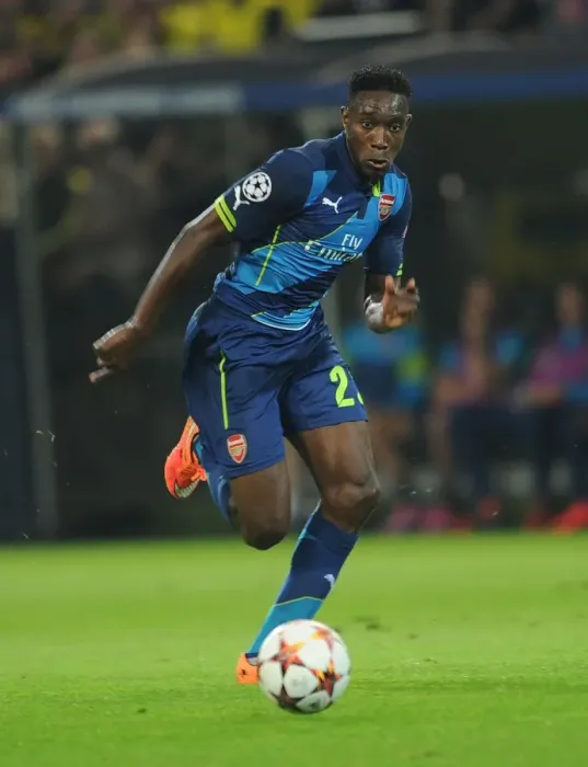 Framed Print : Danny Welbeck in Action: Arsenal vs. Borussia Dortmund, UEFA Champions League (2014-15)