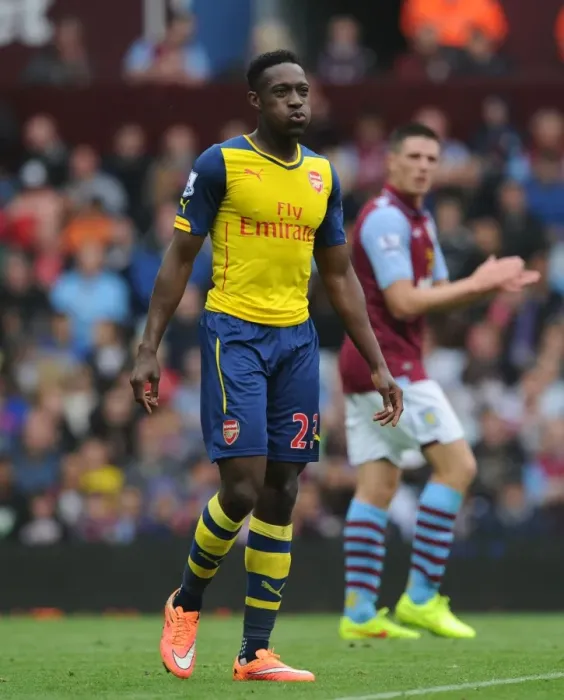 Framed Print : Danny Welbeck in Action: Arsenal vs. Aston Villa, Premier League 2014-15
