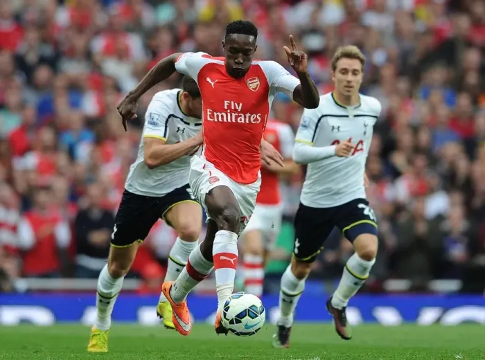 Framed Print : Danny Welbeck in Action: Arsenal vs. Tottenham, Premier League 2014-15