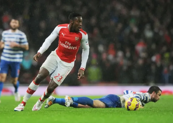 Framed Print : Danny Welbeck in Action: Arsenal vs. Queens Park Rangers, Premier League 2014-15