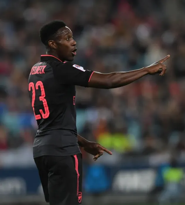 Framed Print : Danny Welbeck in Action: Arsenal vs. Sydney FC (2017-18) Pre-Season Friendly