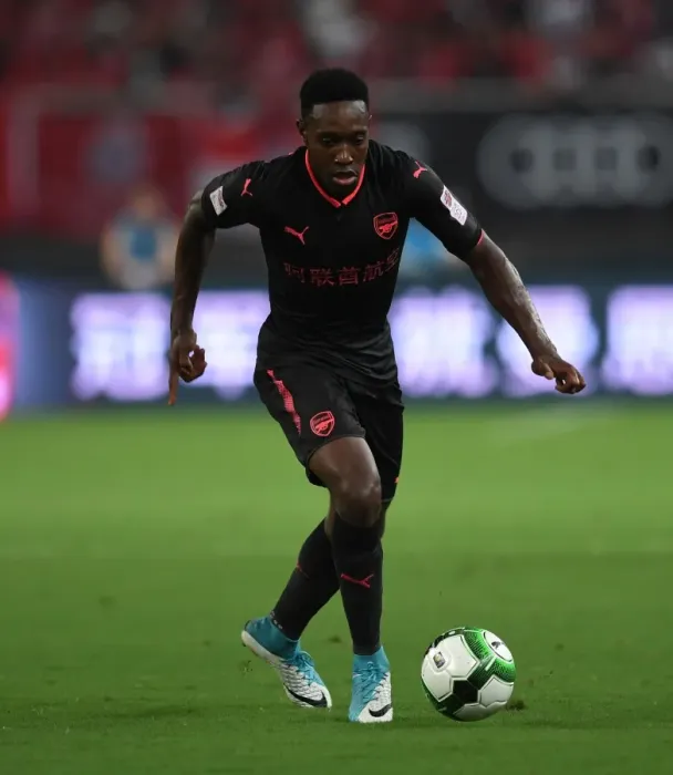 Framed Print : Danny Welbeck in Action: Arsenal vs. Bayern Munich, Shanghai 2017
