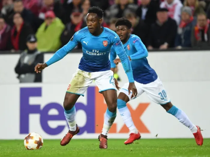 Framed Print : Danny Welbeck in Action: Arsenal vs. 1. FC Koln, Europa League 2017-18