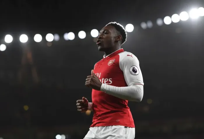 Framed Print : Danny Welbeck in Action: Arsenal vs. Chelsea, Premier League 2017-18