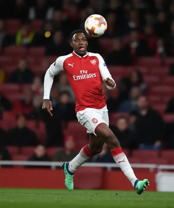 Framed Print : Danny Welbeck in Action: Arsenal vs. CSKA Moskva, UEFA Europa League Quarterfinal