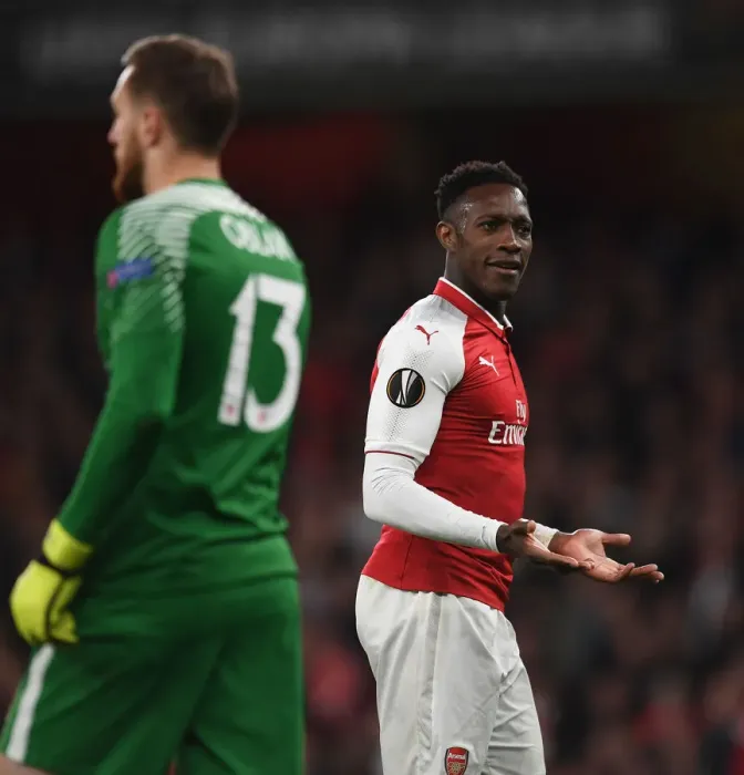 Framed Print : Danny Welbeck in Action: Arsenal vs Atletico Madrid, UEFA Europa League Semi-Final Framed Print : Danny Welbeck in Action: Arsenal vs Atletico Madrid, UEFA Europa League Semi-Final