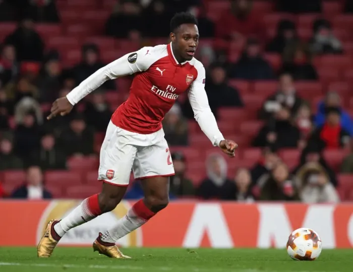 Framed Print : Danny Welbeck in Action: Arsenal vs BATE Borisov, UEFA Europa League 2017-18