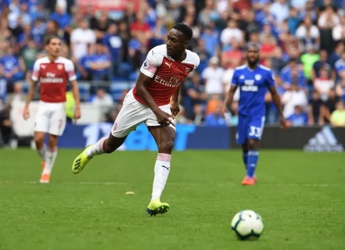 Framed Print : Danny Welbeck in Action: Cardiff City vs. Arsenal FC, Premier League 2018-19 Framed Print : Danny Welbeck in Action: Cardiff City vs. Arsenal FC, Premier League 2018-19