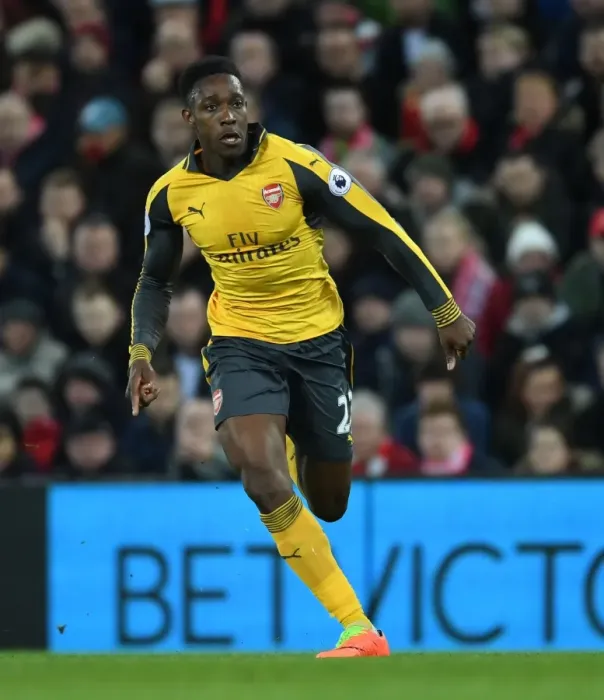 Framed Print : Danny Welbeck in Action: Liverpool vs. Arsenal, Premier League 2016-17