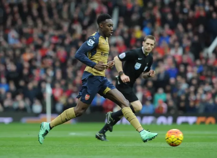 Framed Print : Danny Welbeck (Arsenal). Manchester United 3: 2 Arsenal