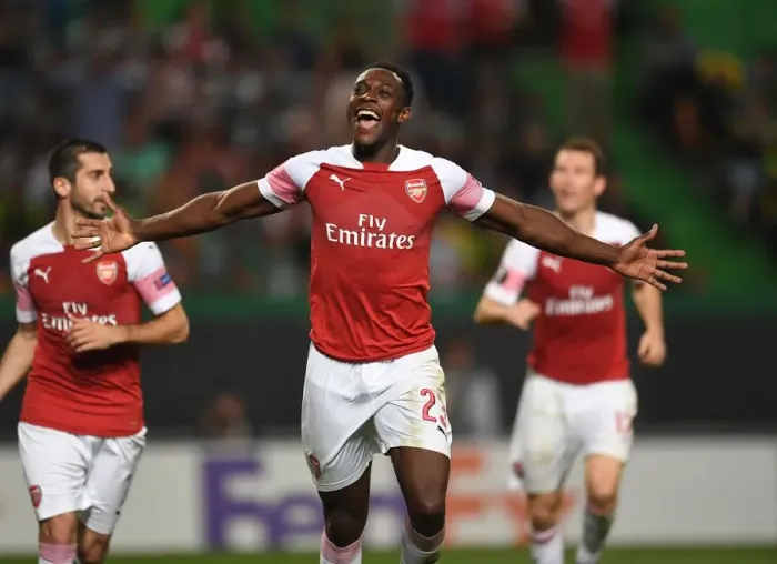 Framed Print : Danny Welbeck Scores for Arsenal in Europa League Match Against Sporting Lisbon Framed Print : Danny Welbeck Scores for Arsenal in Europa League Match Against Sporting Lisbon