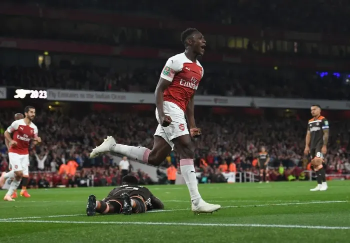 Framed Print : Danny Welbeck Scores Brace: Arsenal Defeats Brentford in Carabao Cup Third Round Framed Print : Danny Welbeck Scores Brace: Arsenal Defeats Brentford in Carabao Cup Third Round