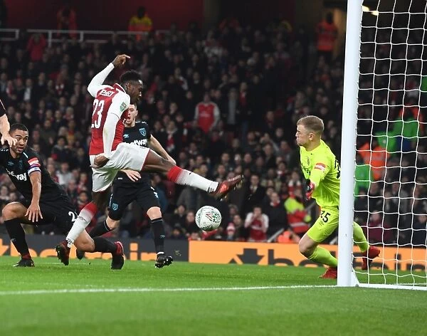 Danny Welbeck Scores the Game-Winning Goal Against Joe Hart: Arsenal Advances to Carabao Cup Quarterfinals