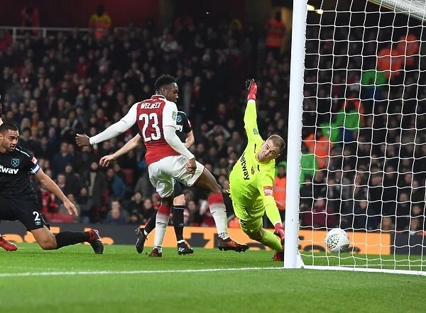 Danny Welbeck Scores Past Joe Hart: Arsenal Triumphs in Carabao Cup Quarterfinal vs West Ham