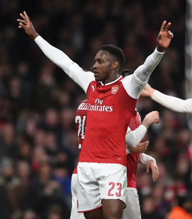 Framed Print : Danny Welbeck Scores Penalty as Arsenal Takes the Lead Over AC Milan in Europa League