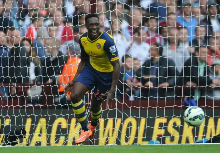 Framed Print : Danny Welbeck Scores His Second Goal: Arsenal's Triumph at Aston Villa, Premier League 2014-15