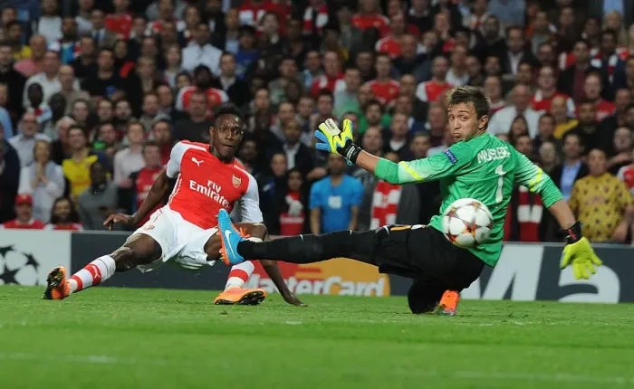 Framed Print : Danny Welbeck Scores His Second Goal: Arsenal's Victory Against Galatasaray in the 2014 / 15 Champions League Framed Print : Danny Welbeck Scores His Second Goal: Arsenal's Victory Against Galatasaray in the 2014 / 15 Champions League