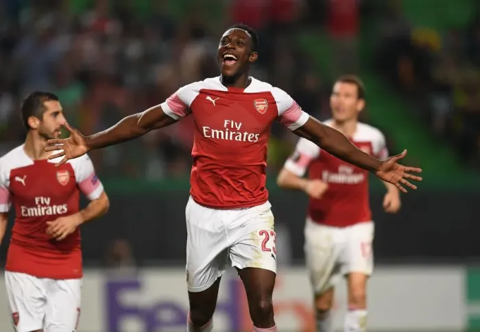 Framed Print : Danny Welbeck Scores the Winning Goal for Arsenal in the Europa League against Sporting Lisbon, October 2018 Framed Print : Danny Welbeck Scores the Winning Goal for Arsenal in the Europa League against Sporting Lisbon, October 2018