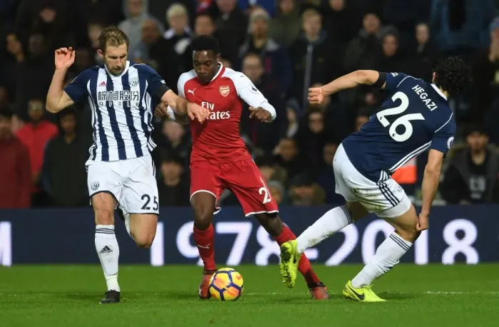 Framed Print : Danny Welbeck vs Craig Dawson and Ahmed Hegazi: Intense Battle at The Hawthorns - West Bromwich Albion vs Arsenal (2017-18) Framed Print : Danny Welbeck vs Craig Dawson and Ahmed Hegazi: Intense Battle at The Hawthorns - West Bromwich Albion vs Arsenal (2017-18)