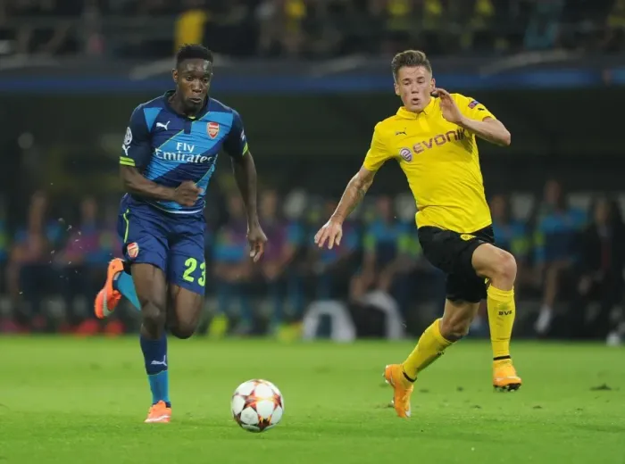Framed Print : Danny Welbeck vs. Eric Durm: A UEFA Champions League Battle Framed Print : Danny Welbeck vs. Eric Durm: A UEFA Champions League Battle
