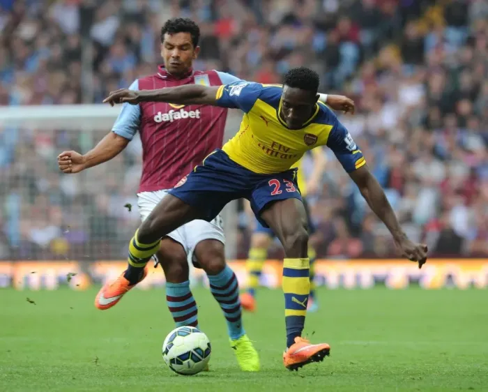 Framed Print : Danny Welbeck vs. Kieran Richardson: Intense Battle at Villa Park during Arsenal's Premier League Clash (2014) Framed Print : Danny Welbeck vs. Kieran Richardson: Intense Battle at Villa Park during Arsenal's Premier League Clash (2014)